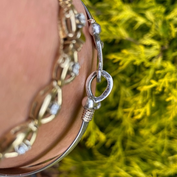 14k Gold & Sterling Silver Unisex Bracelet - Picture 8 of 17